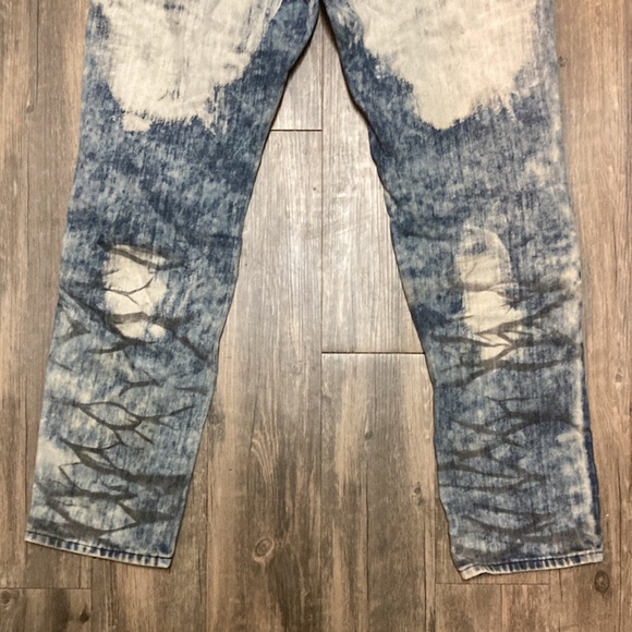 Moto Stone Washed Mens Jeans - Picture 6 of 9
